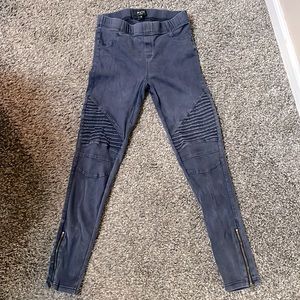 Slate blue motto pants